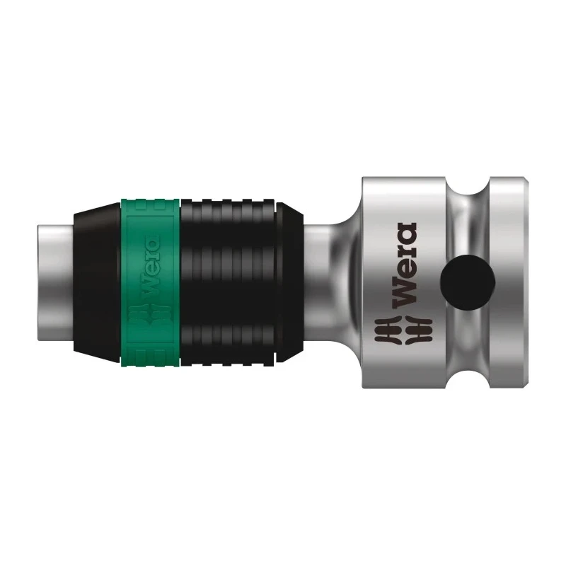 Wera Zyklop 8784 3/8 in Square Adapter Socket Chrome Vanadium Steel 44mm Overall 05003590001