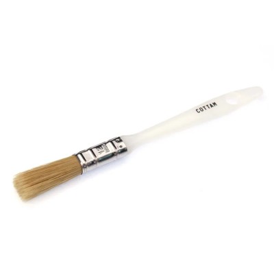 Cottam Synthetic Paint Brush Thin 12 mm Flat Bristles with Plastic Handle 200-9215