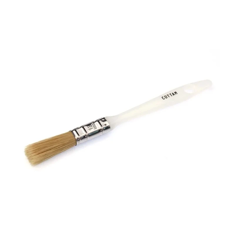 Cottam Synthetic Paint Brush Thin 12 mm Flat Bristles with Plastic Handle 200-9215