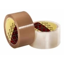 3M Clear Packing Tape, 50 mm Width x 66 m Length, Rubber Resin Adhesive, Biaxially Oriented Polypropylene 3739 C 50X66