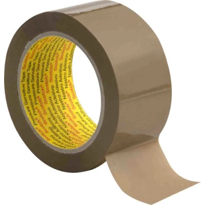 3M Brown Scotch Packing Tape 50mm Width, 66m Length, Rubber Resin Adhesive, Model 3739 B 50X66