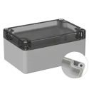 RS PRO Grey Clear Lid Polycarbonate General Purpose Enclosure IP66 IK07 55 x 120 x 80 mm 201-0135