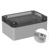 RS PRO Grey Clear Lid Polycarbonate General Purpose Enclosure IP66 IK07 55 x 120 x 80 mm 201-0135