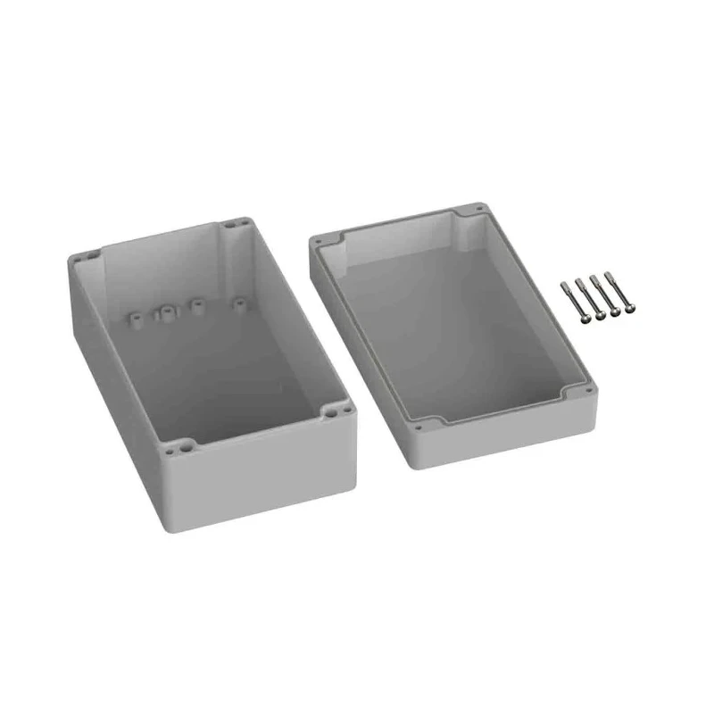 RS PRO Polycarbonate Grey Lid General Purpose Enclosure IP66 IK07 90mm x 200mm x 120mm IP66