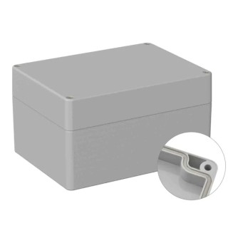 RS PRO Grey Grey Lid Polycarbonate General Purpose Enclosure IP66 IK07 90 mm x 160 mm x 120 mm IP66