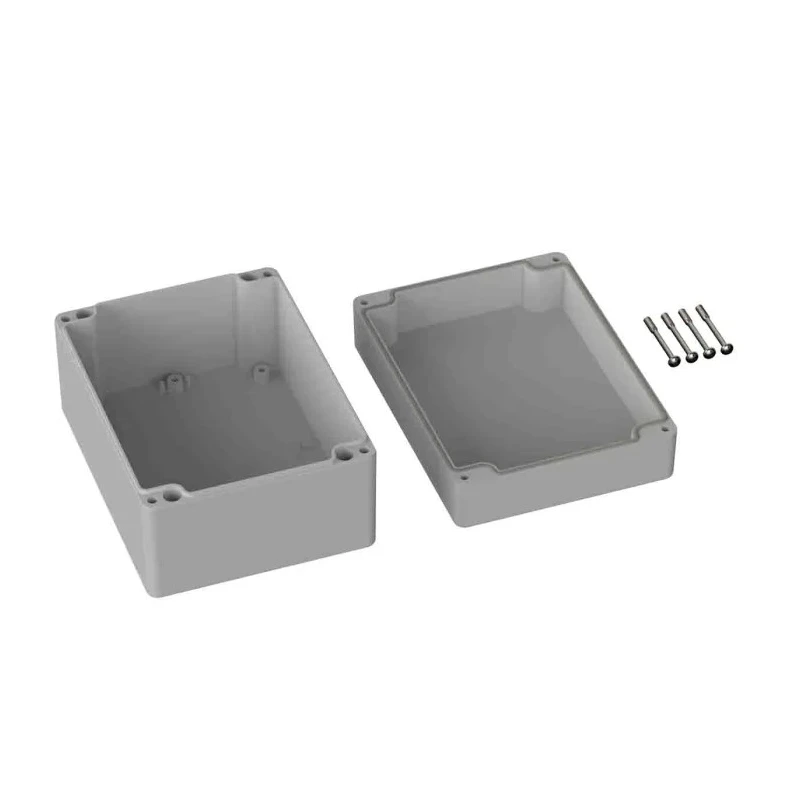 RS PRO Grey Grey Lid Polycarbonate General Purpose Enclosure IP66 IK07 90 mm x 160 mm x 120 mm IP66
