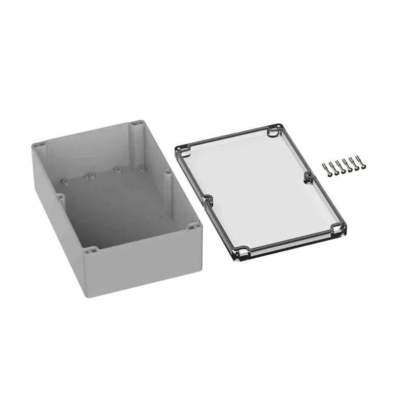 RS PRO Polycarbonate General Purpose Enclosure IP66 IK07 90 mm x 240.3 mm x 160.3 mm 201-0161