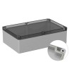 RS PRO Grey Clear Lid Polycarbonate General Purpose Enclosure IP66 IK07 85 mm x 300 mm x 230 mm 201-0169