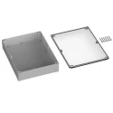 RS PRO Grey Clear Lid Polycarbonate General Purpose Enclosure IP66 IK07 85 mm x 300 mm x 230 mm 201-0169
