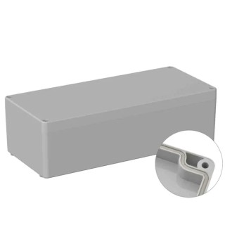 RS Pro ABS General Purpose Enclosure, IP65, IK07 Protection, Grey Lid, 100 mm x 340 mm x 150 mm IP65