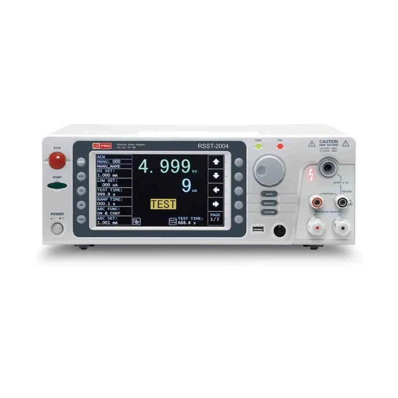 RS PRO Insulation Tester 50 V Min, 5 kV Max, 50 GΩ, CAT I, LCD Backlight Display RSST-2004