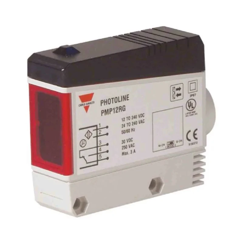 Carlo Gavazzi Retroreflective Photoelectric Sensor Block Style 12 m Detection Range NO/NC Output IP67 