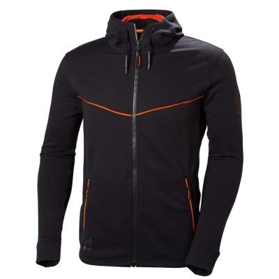 Helly Hansen Chelsea Evolution Black Polartec Unisex Zipper Zip Hoodie 79197_990-L