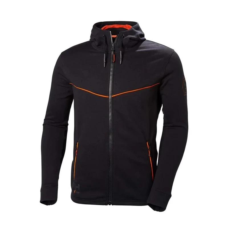 Helly Hansen Chelsea Evolution Black Polartec Unisex Zipper Zip Hoodie 79197_990-XL