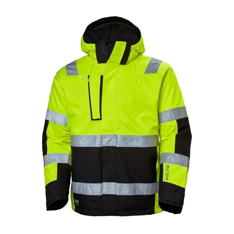 Helly Hansen Alna Unisex Hi Vis Winter Jacket White Yellow Black Green Size S 71392_369-S