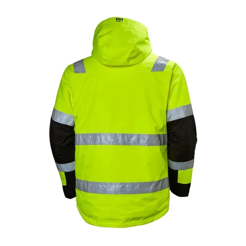 Helly Hansen Alna Unisex Hi Vis Winter Jacket White Yellow Black Green Size S 71392_369-S