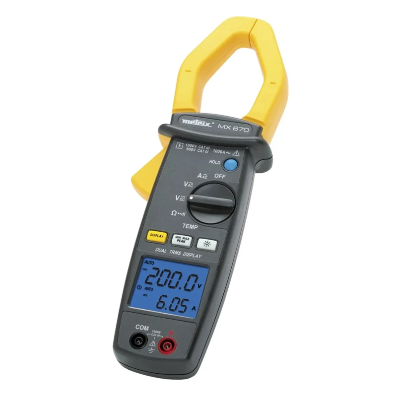 Metrix Clamp Meter MX670, 1.4 kA DC, 1 kA AC, 1400 V DC, 1000 V AC, CAT III CAT IV, Non-Contact Voltage Detector MX670