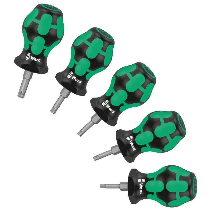 Wera Stubby Screwdriver Set with 5 Pieces, Stubby TX 1 Type, 25 mm Tip Size 05008876001