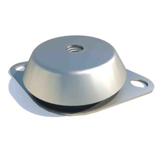 FIBET Round M16 Anti-Vibration Mount Bell Mount with 760 daN Compression Load, 16mm Bore, 20mm Outside Diameter CCF1214216M