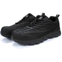 RS PRO Men's Black Fibreglass Safety Trainer UK 10 EU 44 Lace Up Fibreglass Toe Cap Penetration Resistant RS4010/010