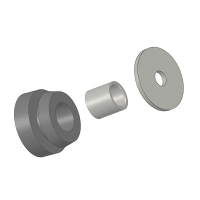 FIBET Round 8 mm Thread Anti-Vibration Mount with 100 daN Compression, 25 mm Outside Diameter, 14 mm Height TE4611