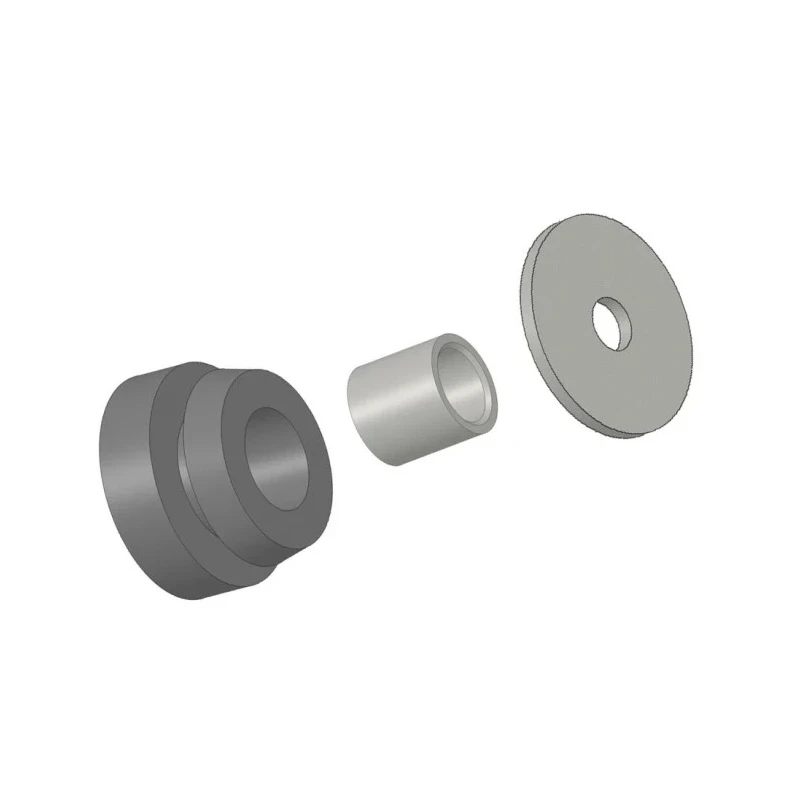 FIBET Round 8 mm Thread Anti-Vibration Mount with 100 daN Compression, 25 mm Outside Diameter, 14 mm Height TE4611