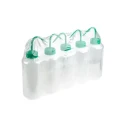 RS PRO 1L Polyethylene Wide Neck Wash Bottle with Green Lid 201-2460