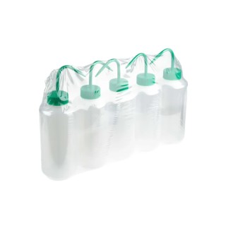 RS PRO 1L Polyethylene Wide Neck Wash Bottle with Green Lid 201-2460