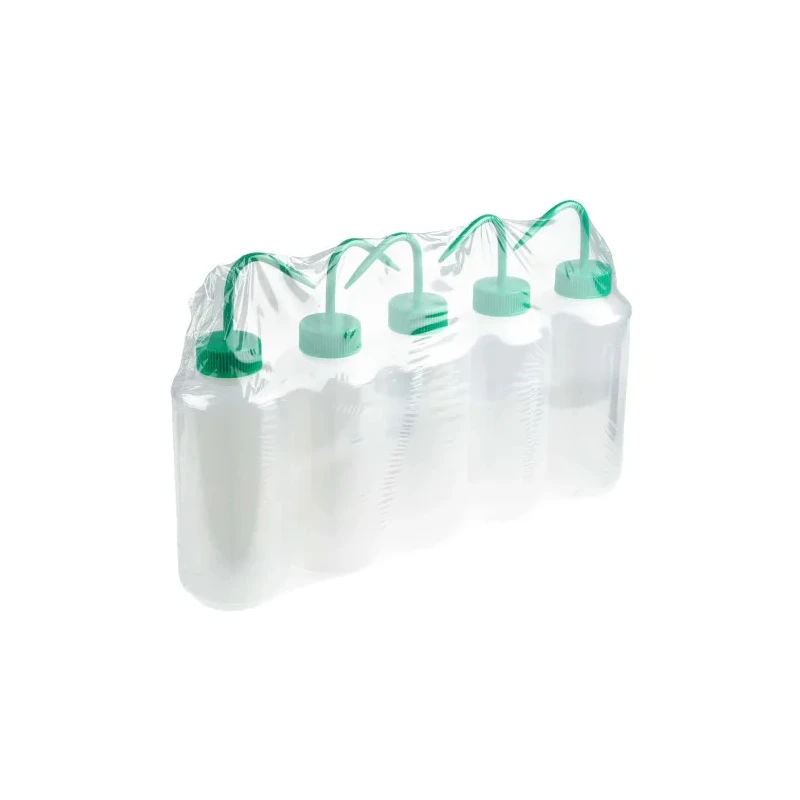 RS PRO 1L Polyethylene Wide Neck Wash Bottle with Green Lid 201-2460