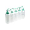 RS PRO 1L Polyethylene Wide Neck Wash Bottle with Green Lid 201-2460