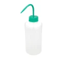 RS PRO 1L Polyethylene Wide Neck Wash Bottle with Green Lid 201-2460
