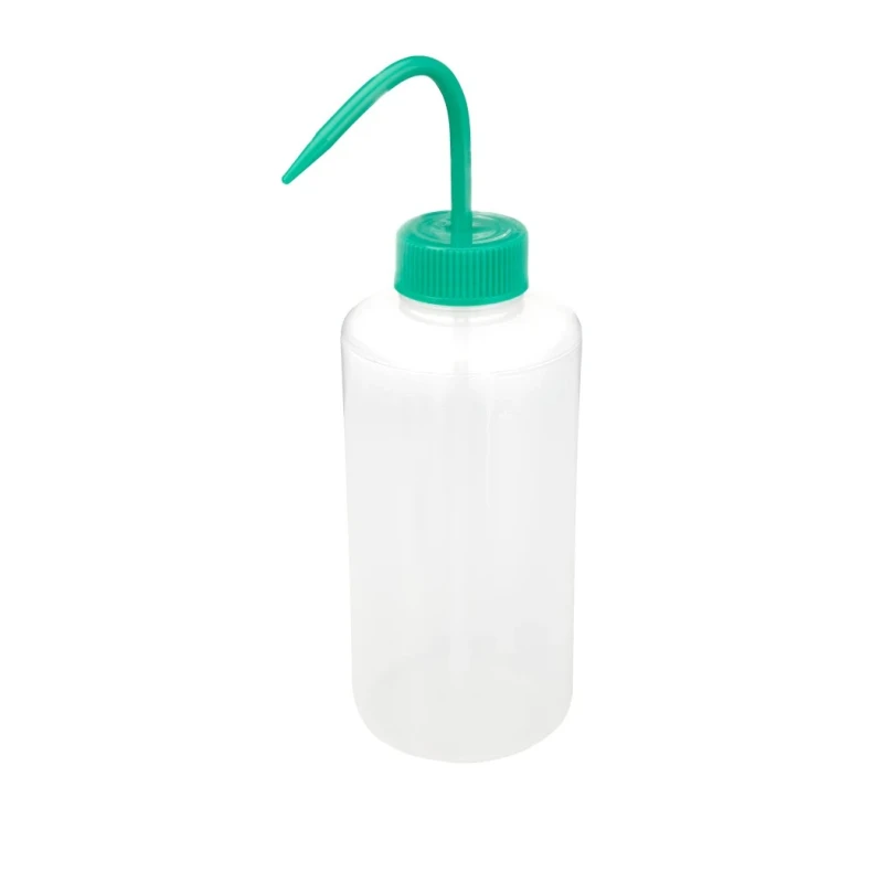RS PRO 1L Polyethylene Wide Neck Wash Bottle with Green Lid 201-2460