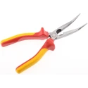 RS PRO 1-Piece Bent Nose Long Nose Plier Smooth Steel Dual Component Handle VDE 1000V Approved 200mm 496-993