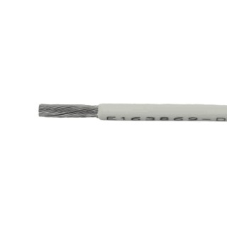 Alpha Wire Ecogen Ecowire Metric Series White Hook Up Wire 24 AWG, 32/0.10 mm² Stranded, 0.64 mm Diameter, 600V 67025 WH033