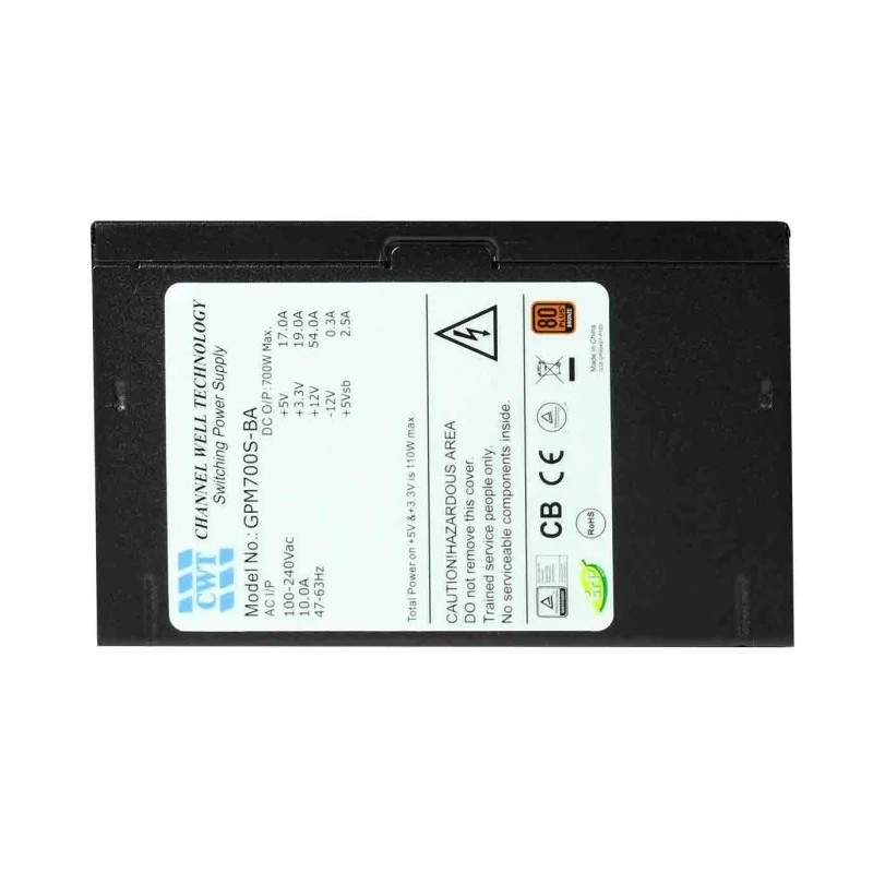 RS PRO 700 W PC Power Supply 240V AC 12V 46A 5 Outputs 80 PLUS Bronze 201-1840