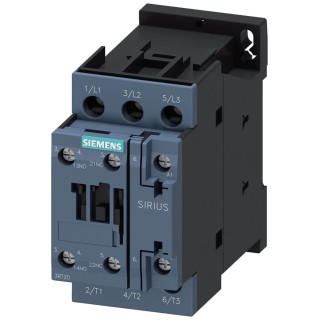 Siemens 3RT2 Contactor with 230V AC Coil, 3-Pole, 38 A Current, 1.85 kW Power Rating, 1 NO/1 NC Configuration 3RT2028-1AL20