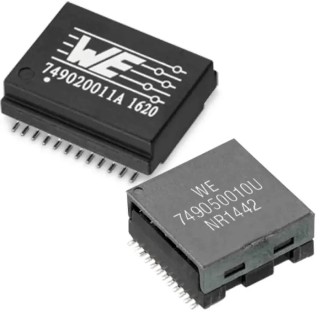 Wurth Elektronik Surface LAN Ethernet Transformer 1 Output, Surface Mount, 350μH, 14.65mm Depth, -40°C to 85°C 749024015C