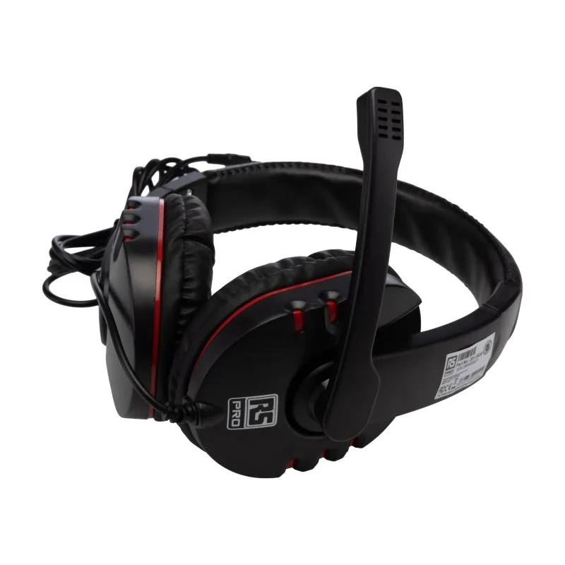 RS PRO Black and Red PC 3.5mm Over Ear Headset with Microphone 2.3m Lead Length 201-3520