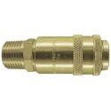 PCL Steel Pneumatic Quick Connect Coupling 3/8 in Male R Single Action AC21EM