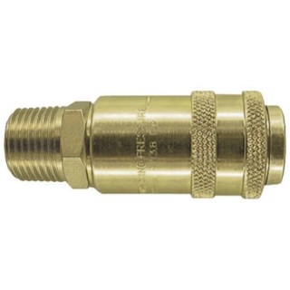 PCL Steel Pneumatic Quick Connect Coupling 3/8 in Male R Single Action AC21EM