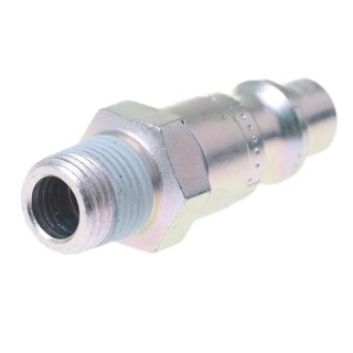 CEJN Steel Pneumatic Quick Connect Coupling Thread Size 1/8 in Male R Zinc Plated 310 Series 103105151