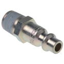 CEJN Steel Pneumatic Quick Connect Coupling 1/4 in Male R Zinc Plated 16 Bar 100°C 103105152