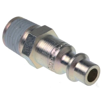 CEJN Steel Pneumatic Quick Connect Coupling 1/4 in Male R Zinc Plated 16 Bar 100°C 103105152