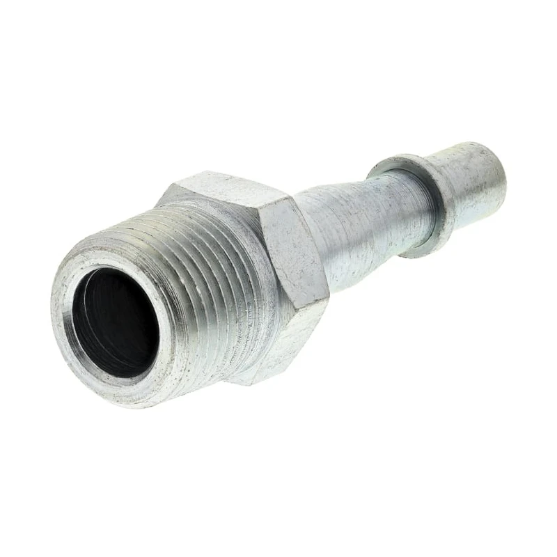 PCL Steel Pneumatic Quick Connect Coupling, 3/8 in Male R Thread, Single Action, Yellow Zinc Passivated ACA6909