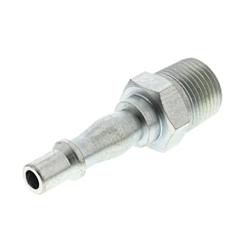 PCL Steel Pneumatic Quick Connect Coupling, 3/8 in Male R Thread, Single Action, Yellow Zinc Passivated ACA6909