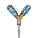 PCL Steel Pneumatic Quick Connect Coupling Male/Female Single Action, Yellow Zinc Passivated AC6103