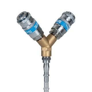 PCL Steel Pneumatic Quick Connect Coupling Male/Female Single Action, Yellow Zinc Passivated AC6103