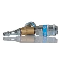 PCL Steel Pneumatic Quick Connect Coupling Male/Female Single Action, Yellow Zinc Passivated AC6103