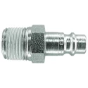 CEJN Steel Pneumatic Quick Connect Coupling 1/2 in Male R Vented Safety 320 Series 16 bar 100°C 103205155