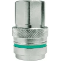 CEJN Brass Pipe Fitting 3/8 in G Threaded Coupler Female 3/8 in to Female 3/8 in 104671200